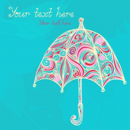 Icon pattern umbrella with space for text のイラスト素材