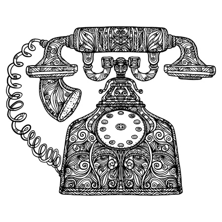 Vintage phone icon のイラスト素材