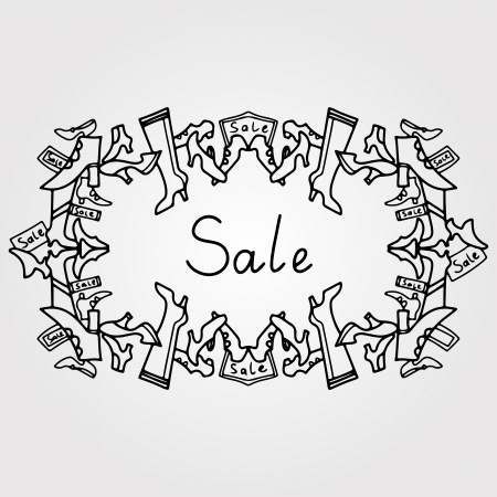 Frame shoes sale のイラスト素材