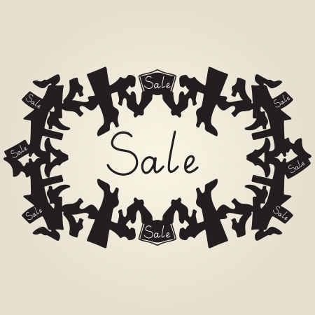 Vintage frame shoes sale のイラスト素材