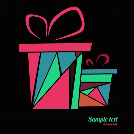 Holiday background with gifts and space for text - vectorのイラスト素材