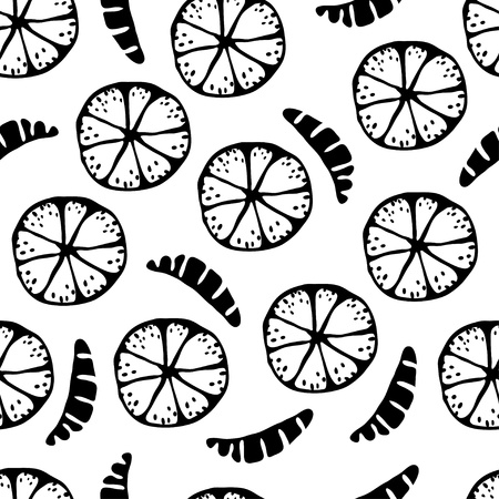 Seamless pattern with oranges - vectorのイラスト素材