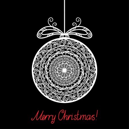 Vintage background with Christmas ball のイラスト素材