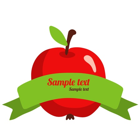 Apple banner with space for text のイラスト素材