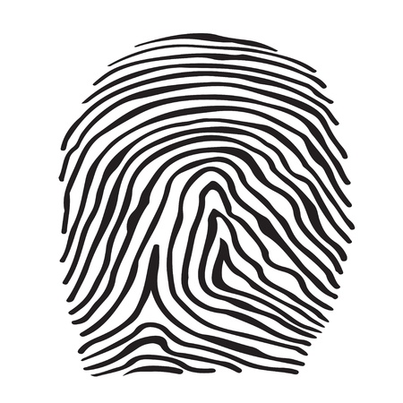 Abstract icon fingerprints silhouette isolated のイラスト素材