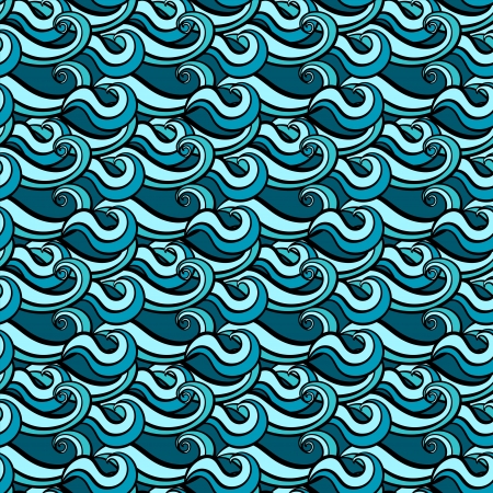 Abstract geometric seamless pattern with waves のイラスト素材