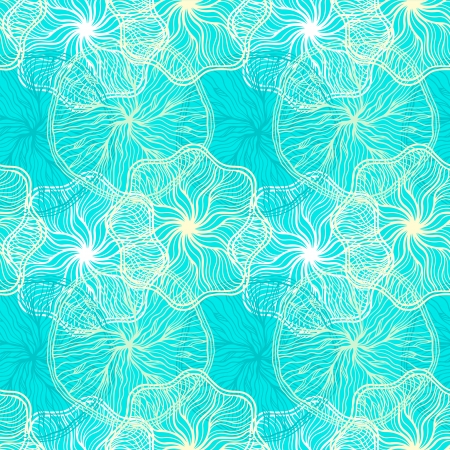 Blue floral seamless pattern のイラスト素材