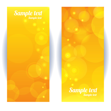 Set orange abstract banners - vectorのイラスト素材