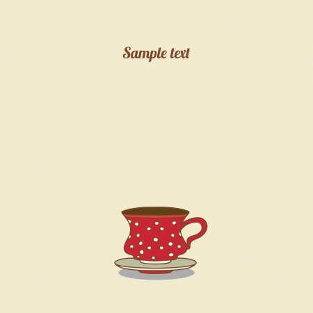 Vintage tea card - vectorのイラスト素材