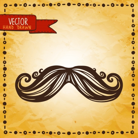Vintage background with mustache - vectorのイラスト素材