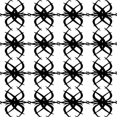 Abstract seamless pattern in black and white - vector のイラスト素材