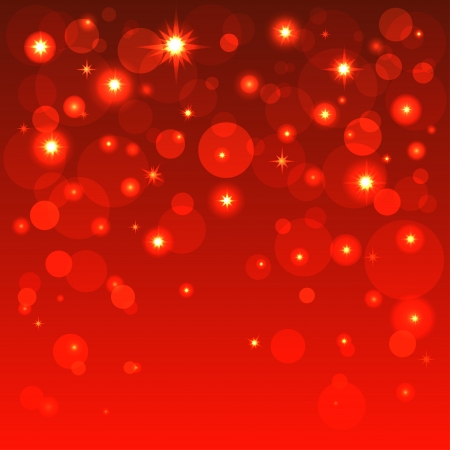 Holiday with shiny stars in the sky Starry sky Red, gold color- vectorのイラスト素材