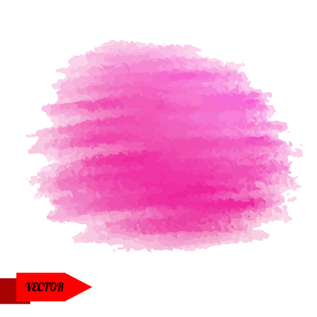 Abstract watercolor pink spot isolated on white background  Hand painting - vectorのイラスト素材