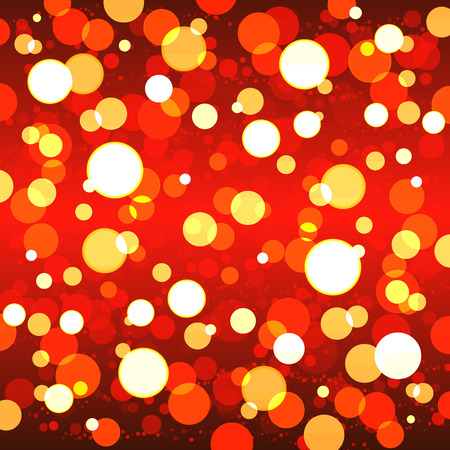 Holiday background with bright shiny lights Red, gold color - vectorのイラスト素材