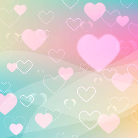 Holiday Valentines day background with hearts - vector のイラスト素材