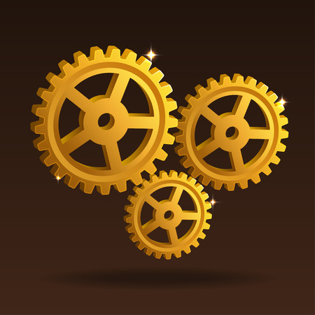 Cogwheel gear mechanism - vector のイラスト素材