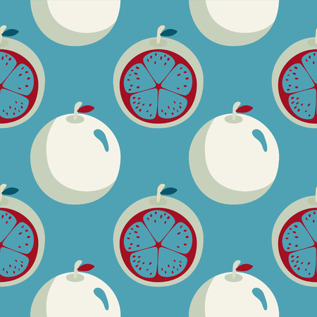 Seamless pattern with cartoon crazy orangesのイラスト素材