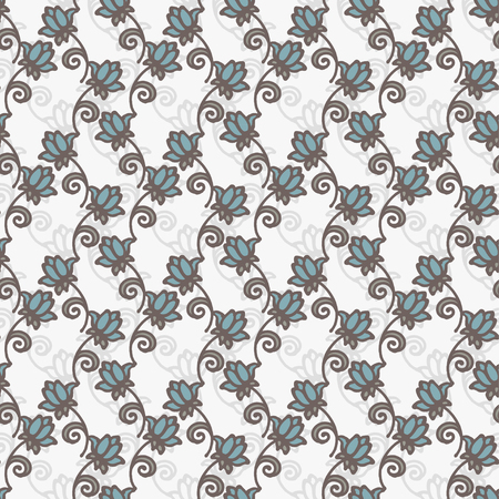 Seamless pattern with flowers. Abstract floral background texture. Fabric design. Wallpaper vectorのイラスト素材
