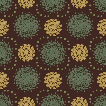New year and Christmas seamless pattern with snowflakes. Abstract holidays ornament.のイラスト素材