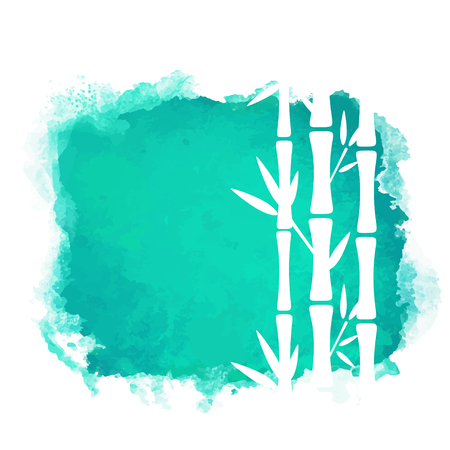 Watercolor square paint Nature icon isolated on white background. Abstract art. Logo designのイラスト素材