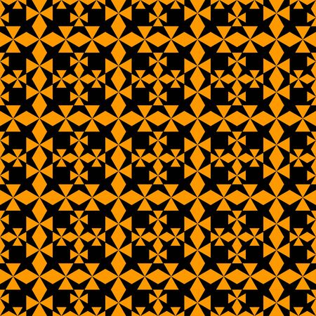 Gothic seamless pattern with Christian Catholic Cross in black and gold. Repeating background textureのイラスト素材
