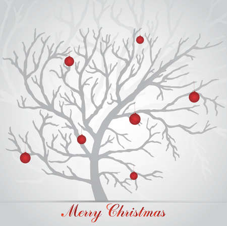 Grey Christmas Treeのイラスト素材