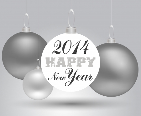 New year card with ballsのイラスト素材