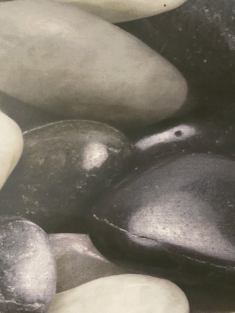 Sea round stones, different colorsの写真素材