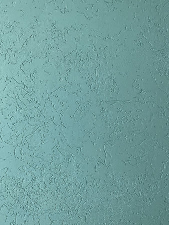 Textured plaster, turquoise wall, background, texture, relief
