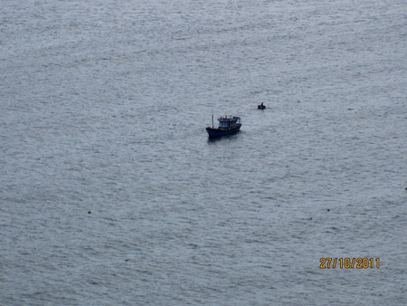 fishing boatの写真素材