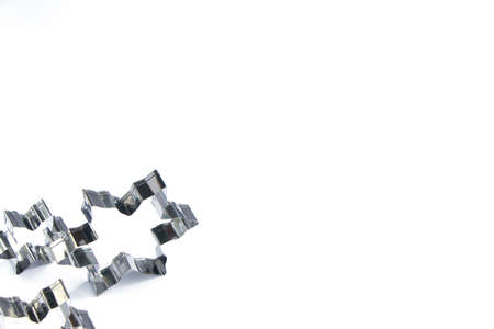 cookie cutter in the shape of a snowflake. Forms for Christmas sweets.の写真素材