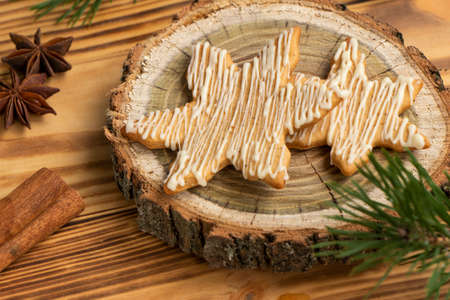 homemade gingerbread cookies. Aromatic dough with spices.