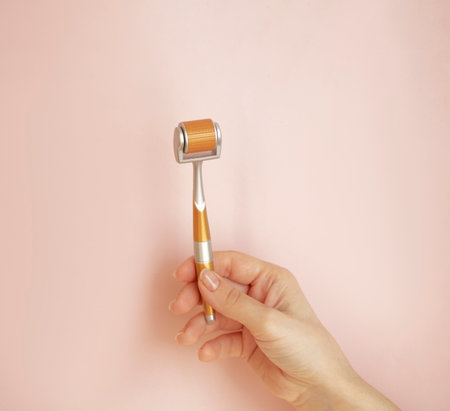 Derma roller for medical micro needling therapy. Dermaroller for mesotherapyの写真素材