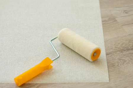Professional Wall Paint Roller Brush Handle Tool Replacableの写真素材