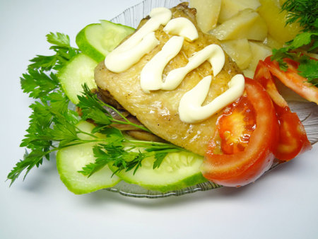 meat is fried の写真素材