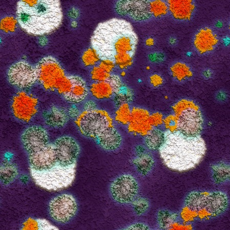Seamless texture of mold, fungi and lichens. Microcosm closeup.