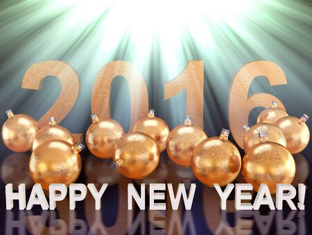 Happy new year 2016. Greeting card. Merry christmas. A high resolution.