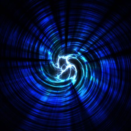 The virtual space concentric tunnel with energy generator.の写真素材