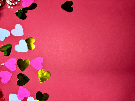 Valentine's day background with hearts. High quality photoの写真素材