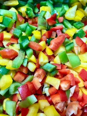 Fresh vegetables chopped at home are part of a healthy and frugal lifestyle.の写真素材