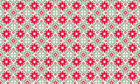 Red floral pattern.のイラスト素材