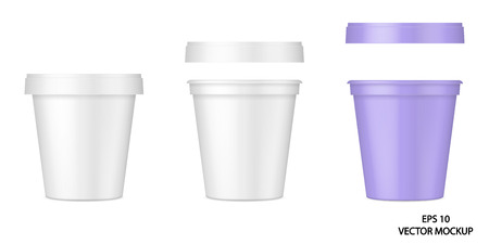Vector realistic image (for mockup, layout) of plastic bags for food, beverages or cosmetics. EPS 10.のイラスト素材
