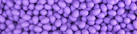 Background of Easter eggs in purple color. 3d rendering