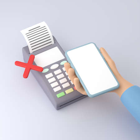 Refusal, cancel, rejection of payment. The client cannot pay. The card is not accepted, not...