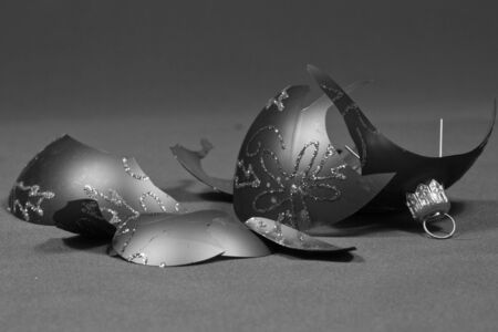 Broken ball, decoration for the tree of Christmas.の写真素材
