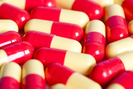 background made from pills and capsulesの写真素材
