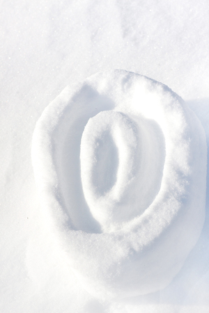 Background from snow zero characterの写真素材