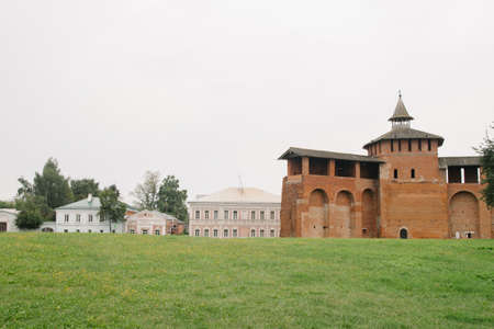 08/21/2021 Russia, Kolomna. The destroyed wall of the Kolomna Kremlin