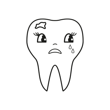 Teeth bad cry iconのイラスト素材