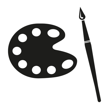 Art school icon on the white backgroundのイラスト素材